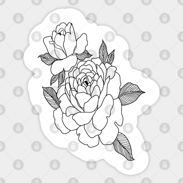 Rose duo Sticker by Eshka